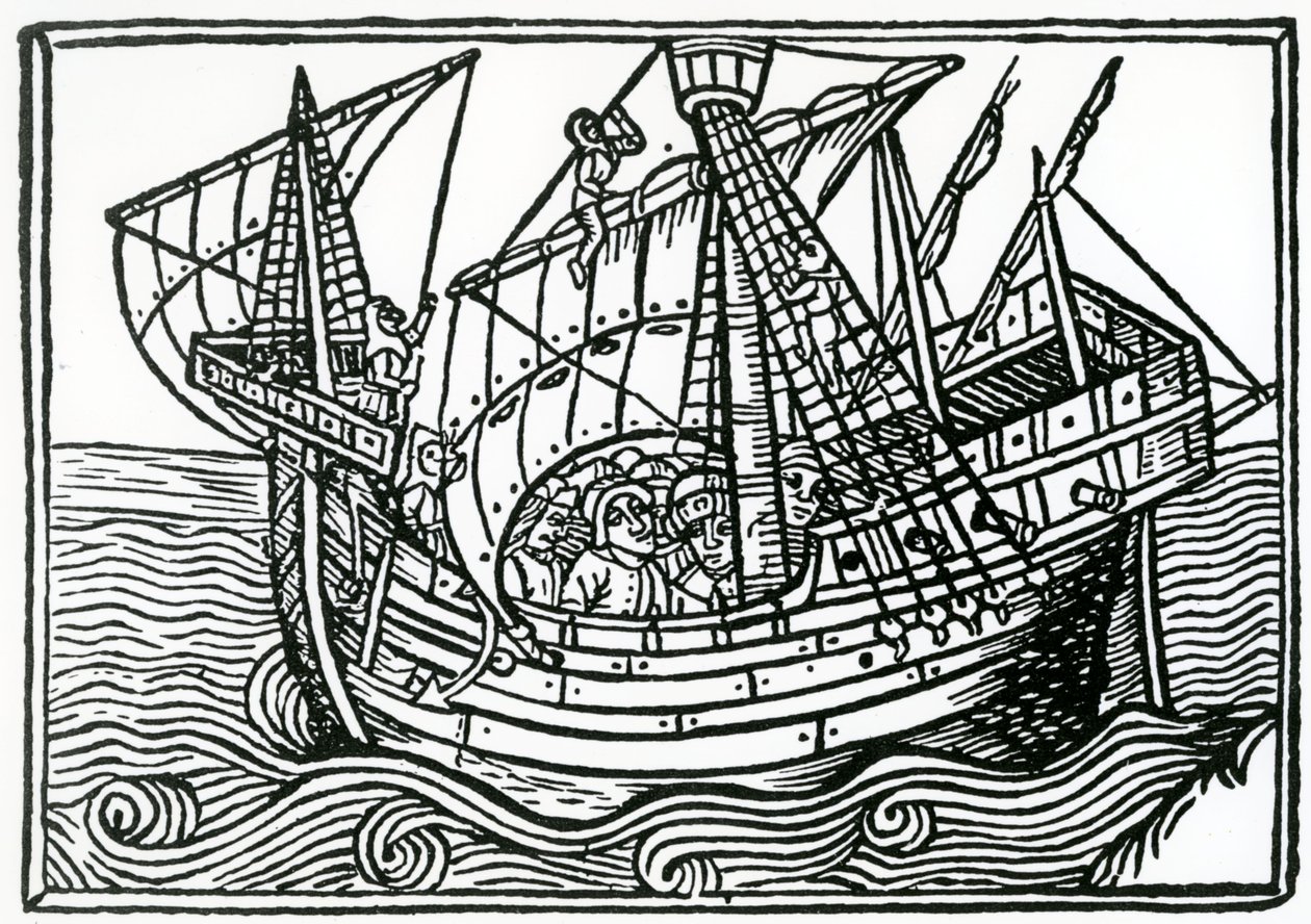 Hiszpański statek, 1496 autorstwa Christopher Columbus