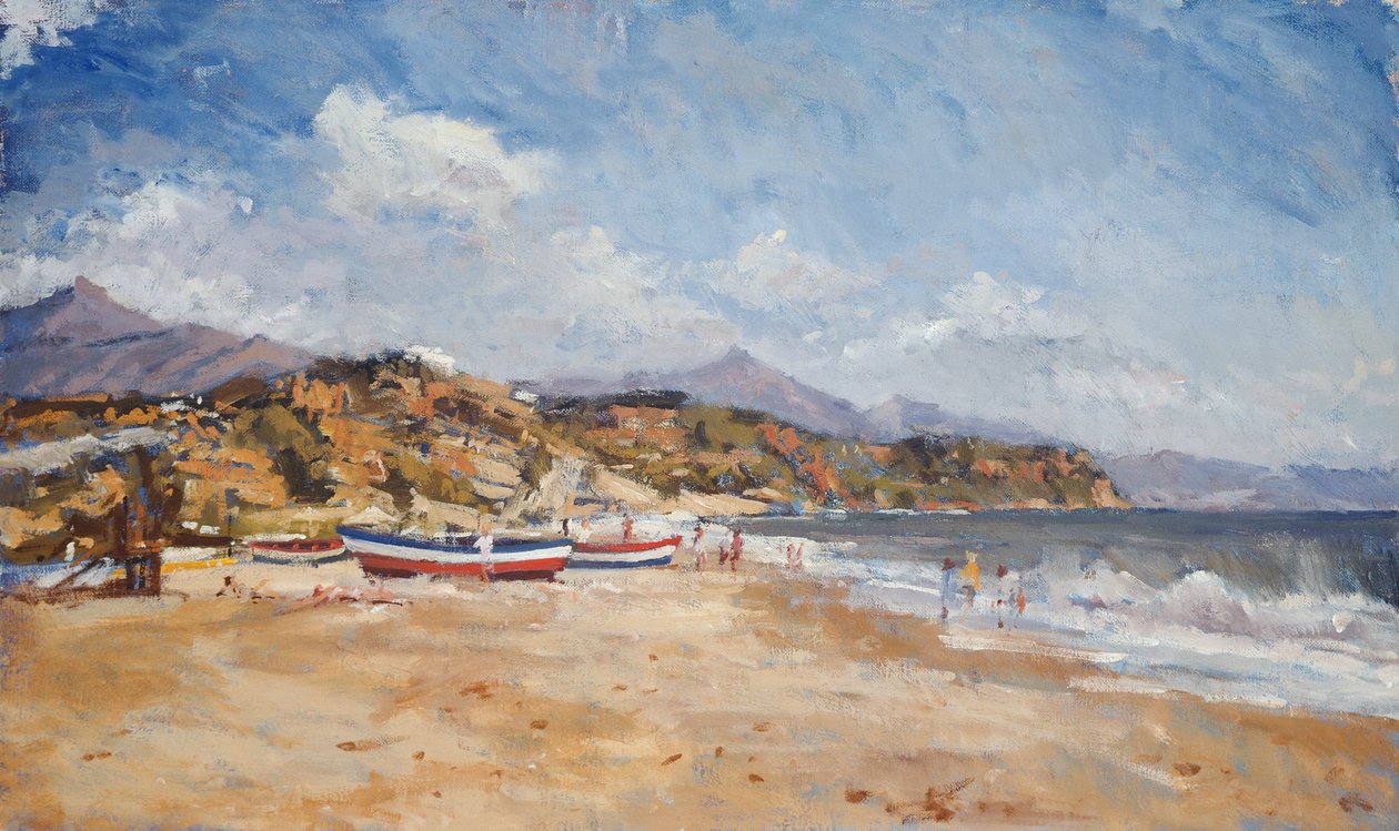 Plaża i góry, Nerja, 2001 autorstwa Christopher Glanville
