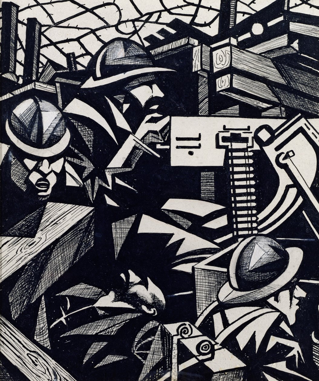 Karabin maszynowy autorstwa Christopher Richard Wynne Nevinson