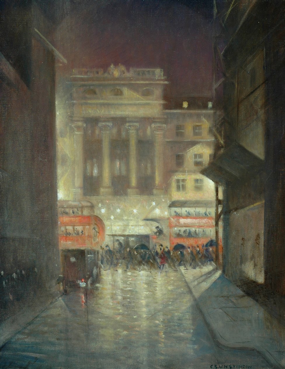 Strand by Night, ok. 1937 autorstwa Christopher Richard Wynne Nevinson