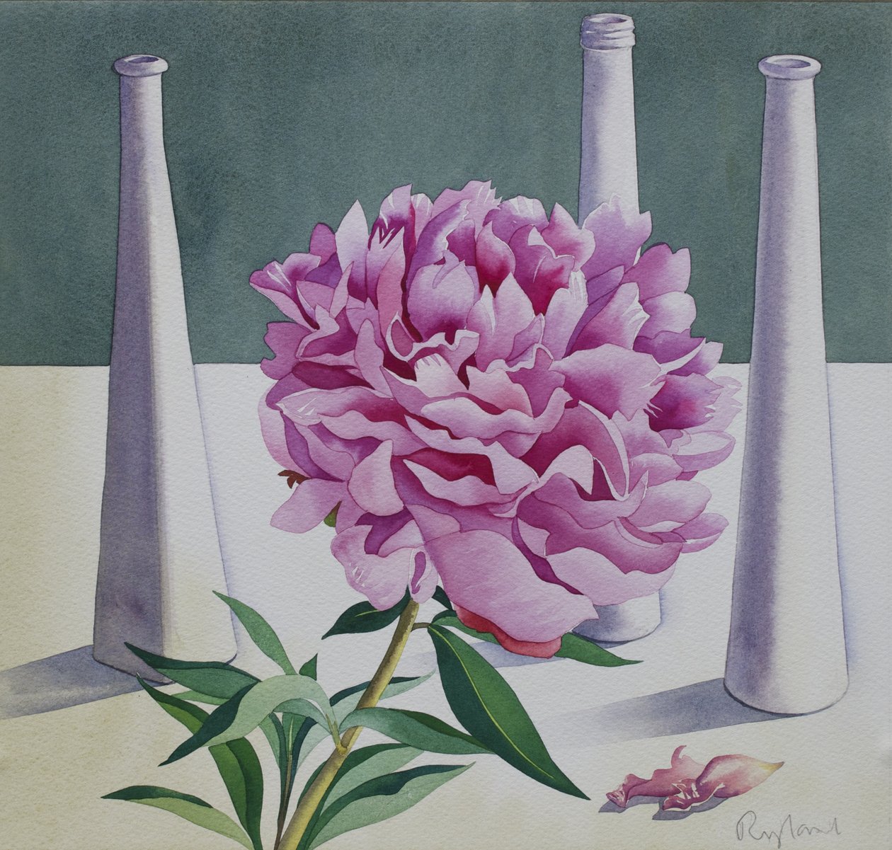 Paeony martwa natura autorstwa Christopher Ryland
