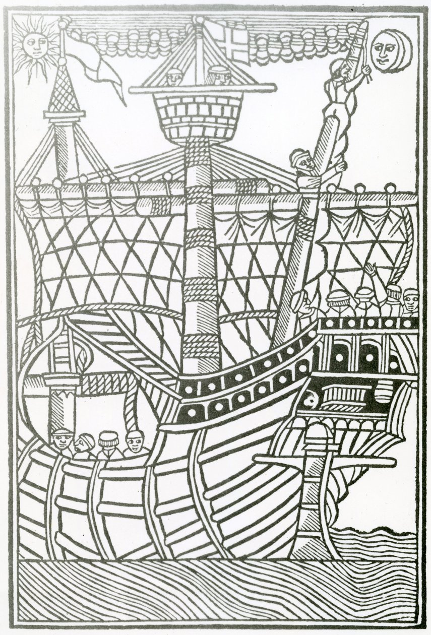 Karawela z „Ogólnej historii Indii” 1547 autorstwa Christopher Columbus