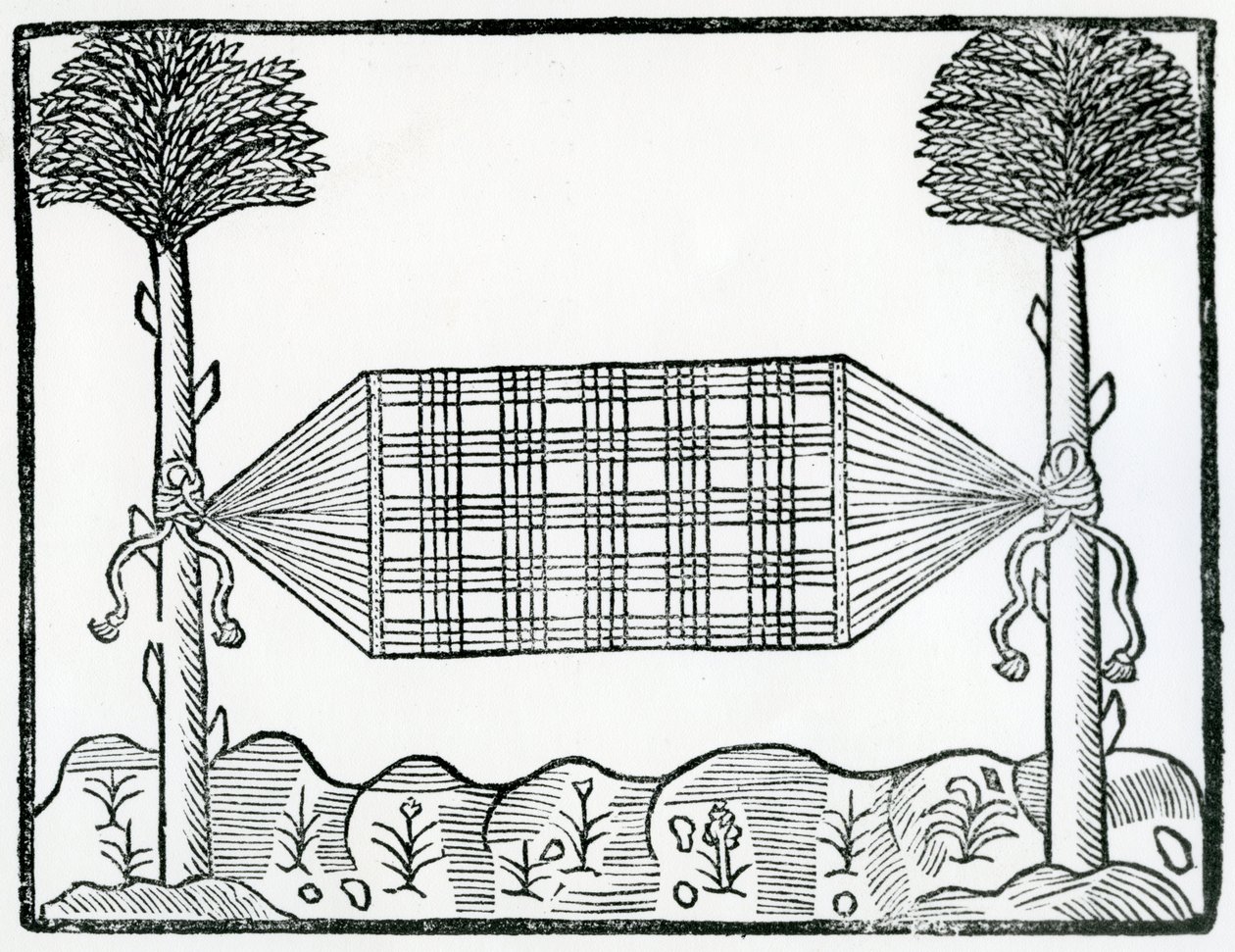 Hamak z „Ogólnej historii Indii” 1547 autorstwa Christopher Columbus