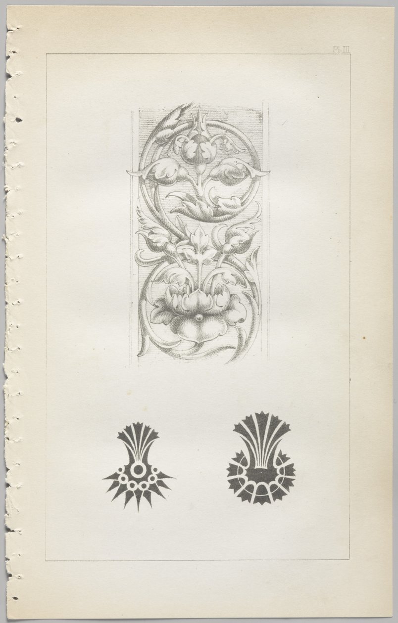 Sztuka projektowania dekoracyjnego : z dodatkiem, podającym godziny otwarcia kwiatów, wyd. Day & Son, Londyn, 1862 autorstwa Christopher Dresser