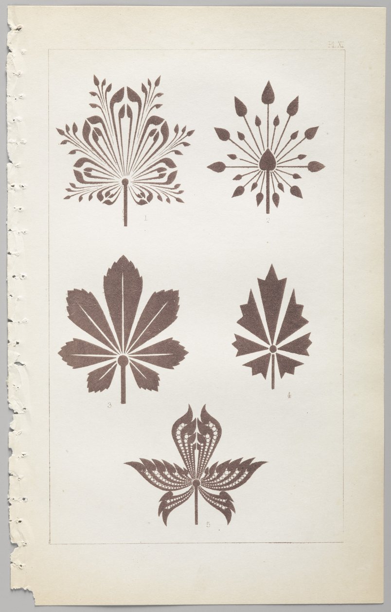 Sztuka projektowania dekoracyjnego : z dodatkiem, podającym godziny otwarcia kwiatów, wyd. Day & Son, Londyn, 1862 autorstwa Christopher Dresser