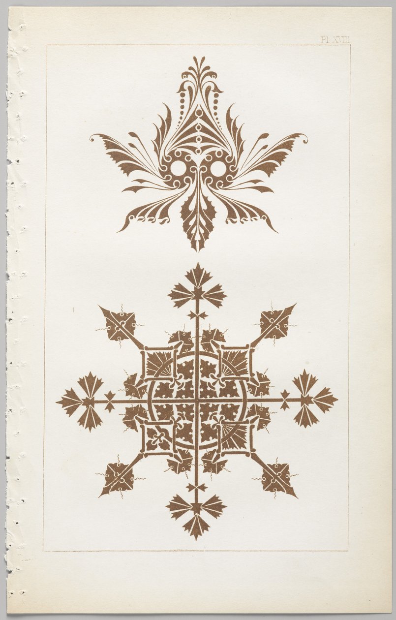 Sztuka projektowania dekoracyjnego : z dodatkiem, podającym godziny otwarcia kwiatów, wyd. Day & Son, Londyn, 1862 autorstwa Christopher Dresser