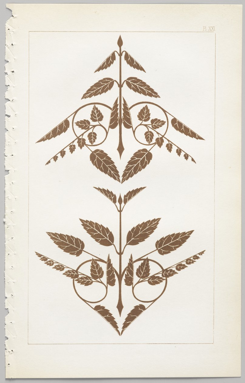Sztuka projektowania dekoracyjnego : z dodatkiem, podającym godziny otwarcia kwiatów, wyd. Day & Son, Londyn, 1862 autorstwa Christopher Dresser