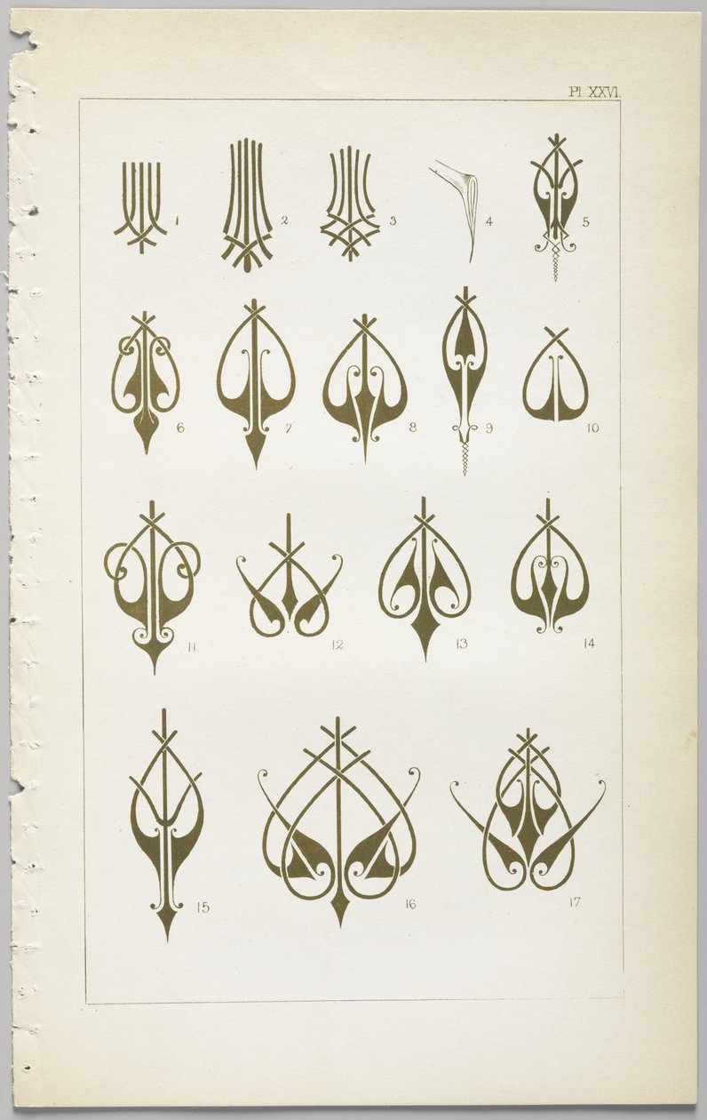 Sztuka projektowania dekoracyjnego : z dodatkiem, podającym godziny otwarcia kwiatów, wyd. Day & Son, Londyn, 1862 autorstwa Christopher Dresser