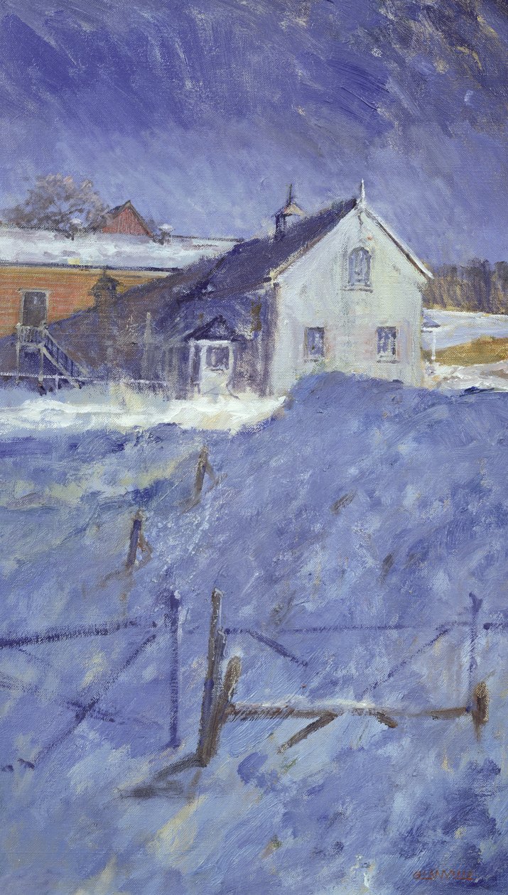 Zima w Silver Lodge (olej na płótnie) autorstwa Christopher Glanville