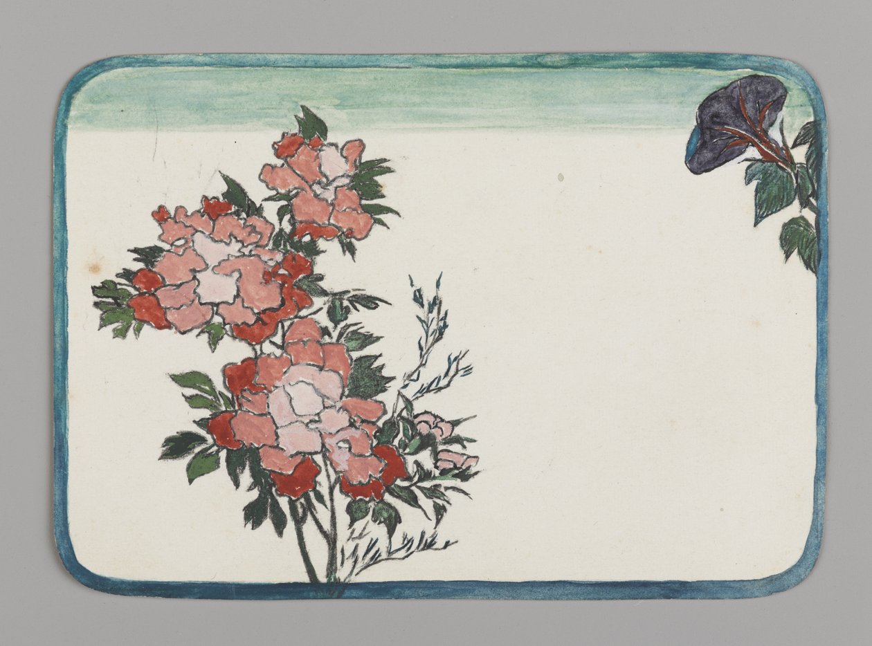 Chryzantemy i Morning Glories (wc na papierze) autorstwa Christopher Grant La Farge