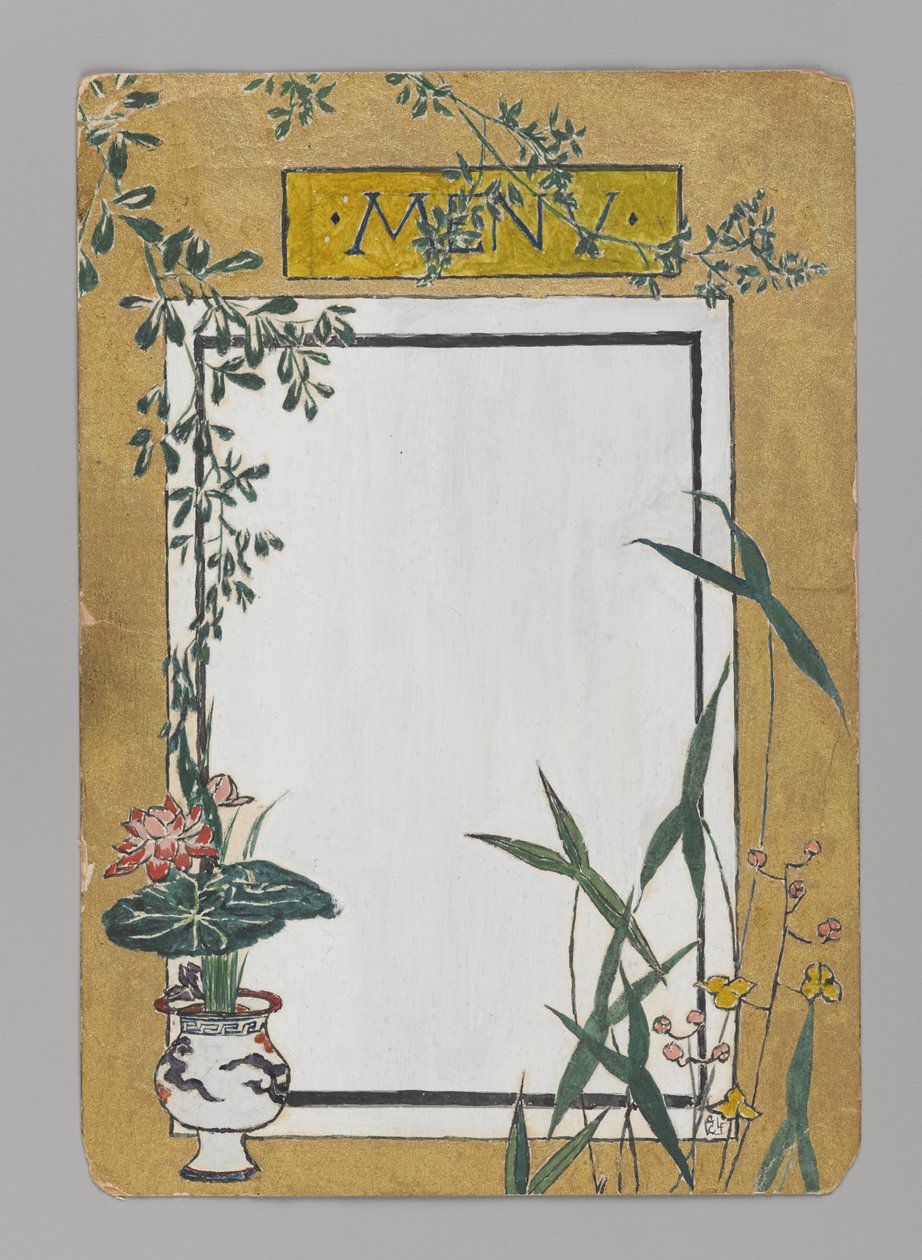 Menu z bambusem (wc na papierze) autorstwa Christopher Grant La Farge