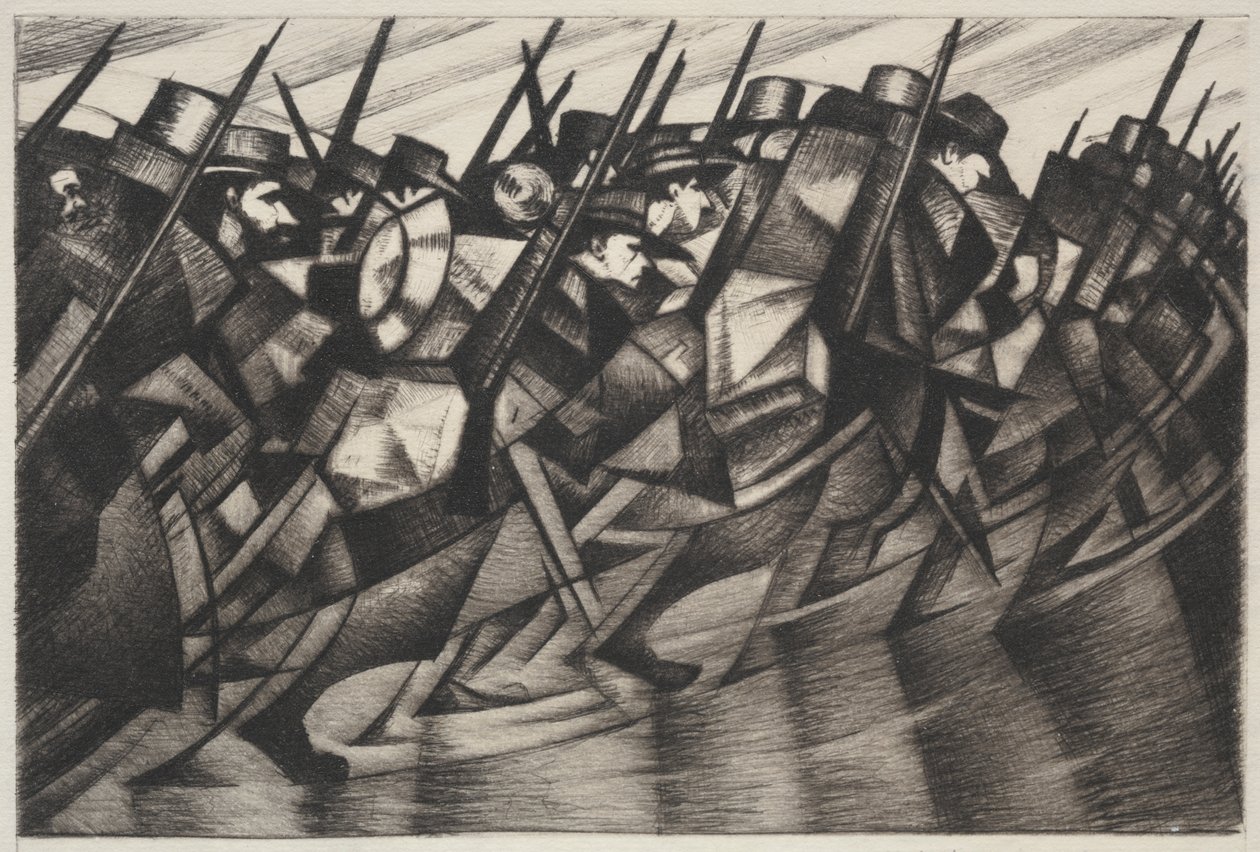 Wracając do okopów autorstwa Christopher Richard Wynne Nevinson
