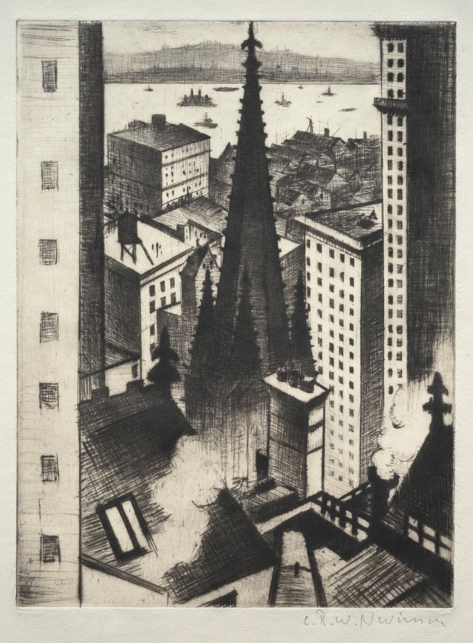 Świątynia Nowego Jorku autorstwa Christopher Richard Wynne Nevinson