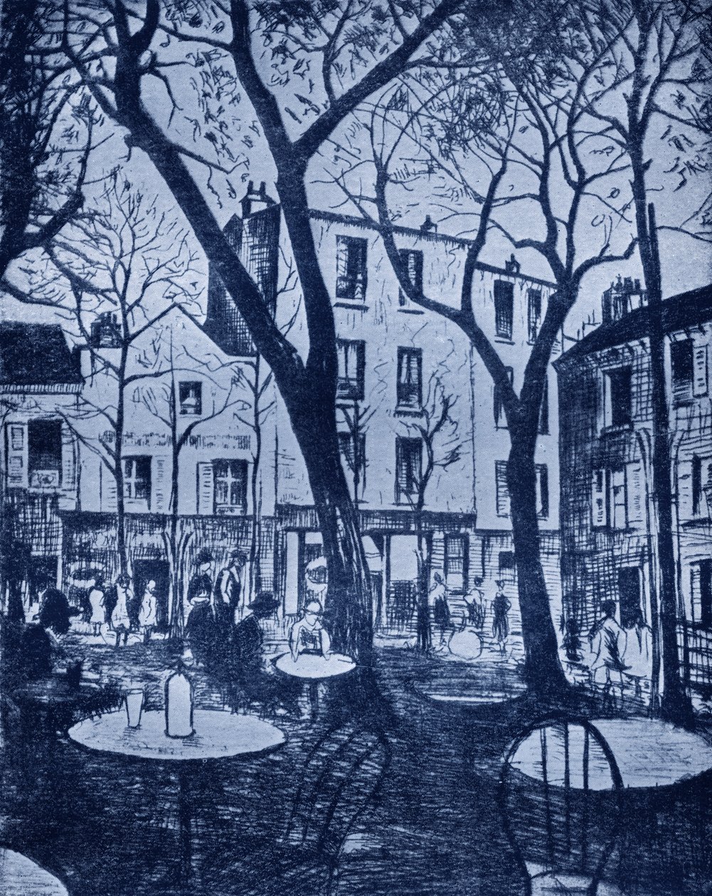 Scena Montmarte autorstwa C. R. W. Nevinsona autorstwa Christopher Richard Wynne (after) Nevinson