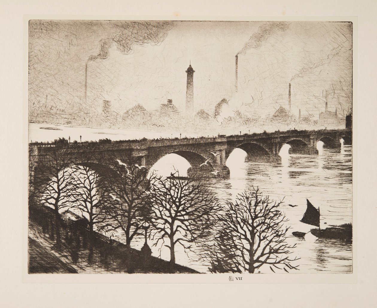 Most Waterloo z okna Savoy, wyd. 1925. autorstwa Christopher Richard Wynne Nevinson