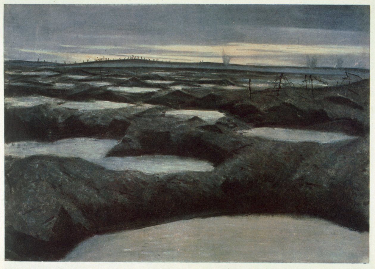 Po pchnięciu, od brytyjskich artystów na froncie, kontynuacja frontu zachodniego, 1918 autorstwa Christopher Richard Wynne Nevinson