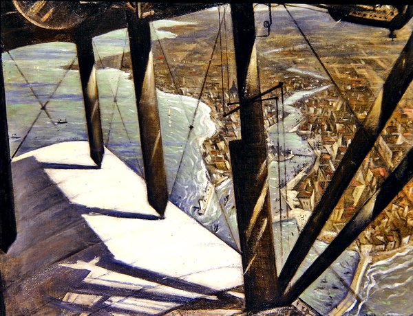 Z paryskiego samolotu (olej na płótnie) autorstwa Christopher Richard Wynne Nevinson