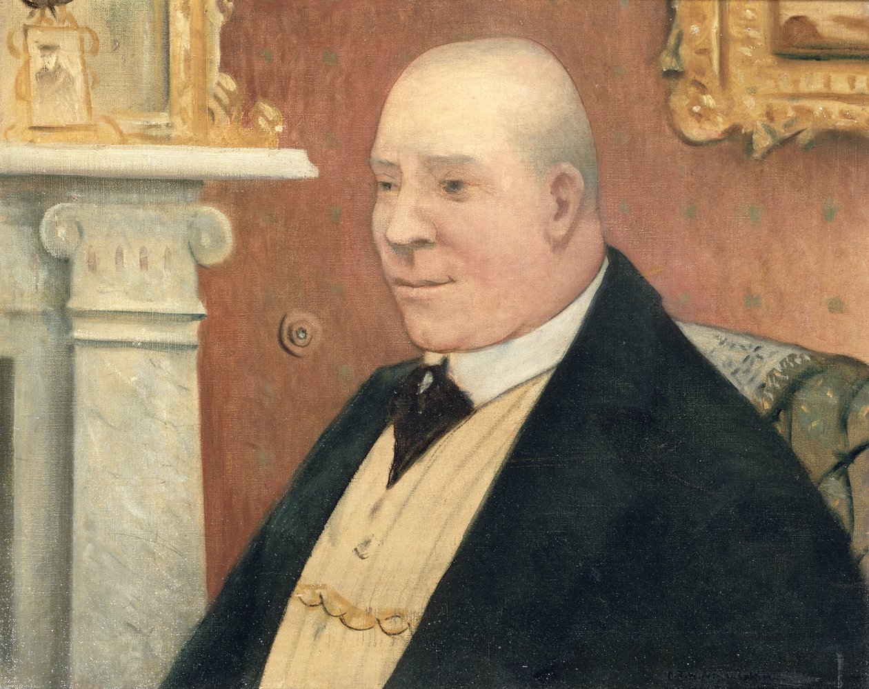 Zyskał fortunę... Ale stracił syna. Portret pana Fosa (zm. 1940), kamerdynera rodziny Sitwell, 1918 autorstwa Christopher Richard Wynne Nevinson
