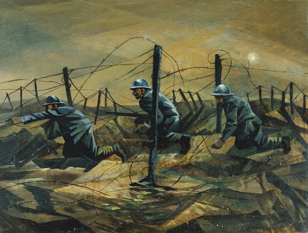 W okopach, 1917 autorstwa Christopher Richard Wynne Nevinson