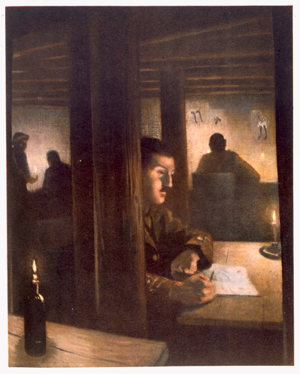 Wewnątrz kwatery głównej brygady, od brytyjskich artystów na froncie, kontynuacja frontu zachodniego, 1918 autorstwa Christopher Richard Wynne Nevinson