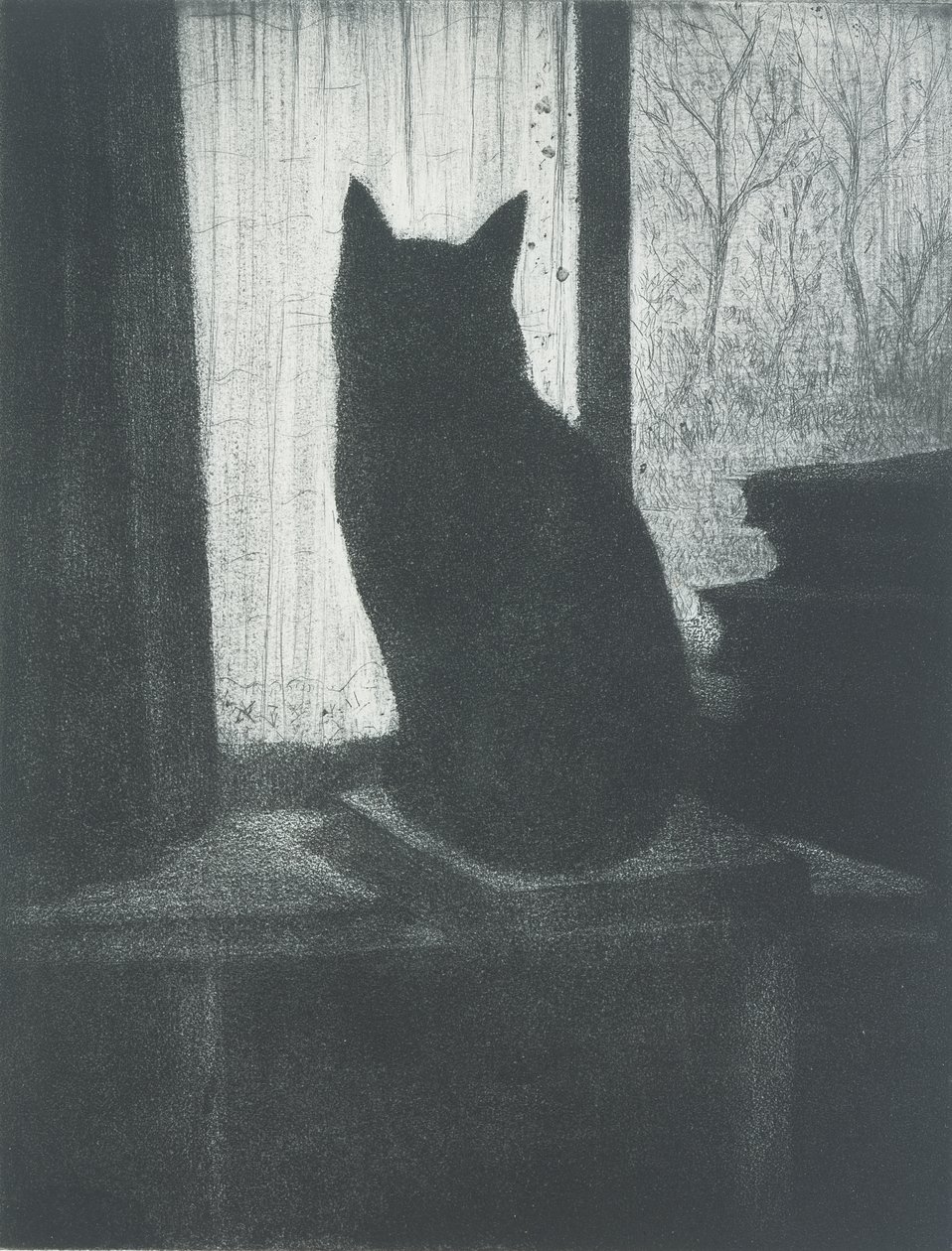 Le Chat, c.1920 (akwaforta i akwatinta) autorstwa Christopher Richard Wynne Nevinson