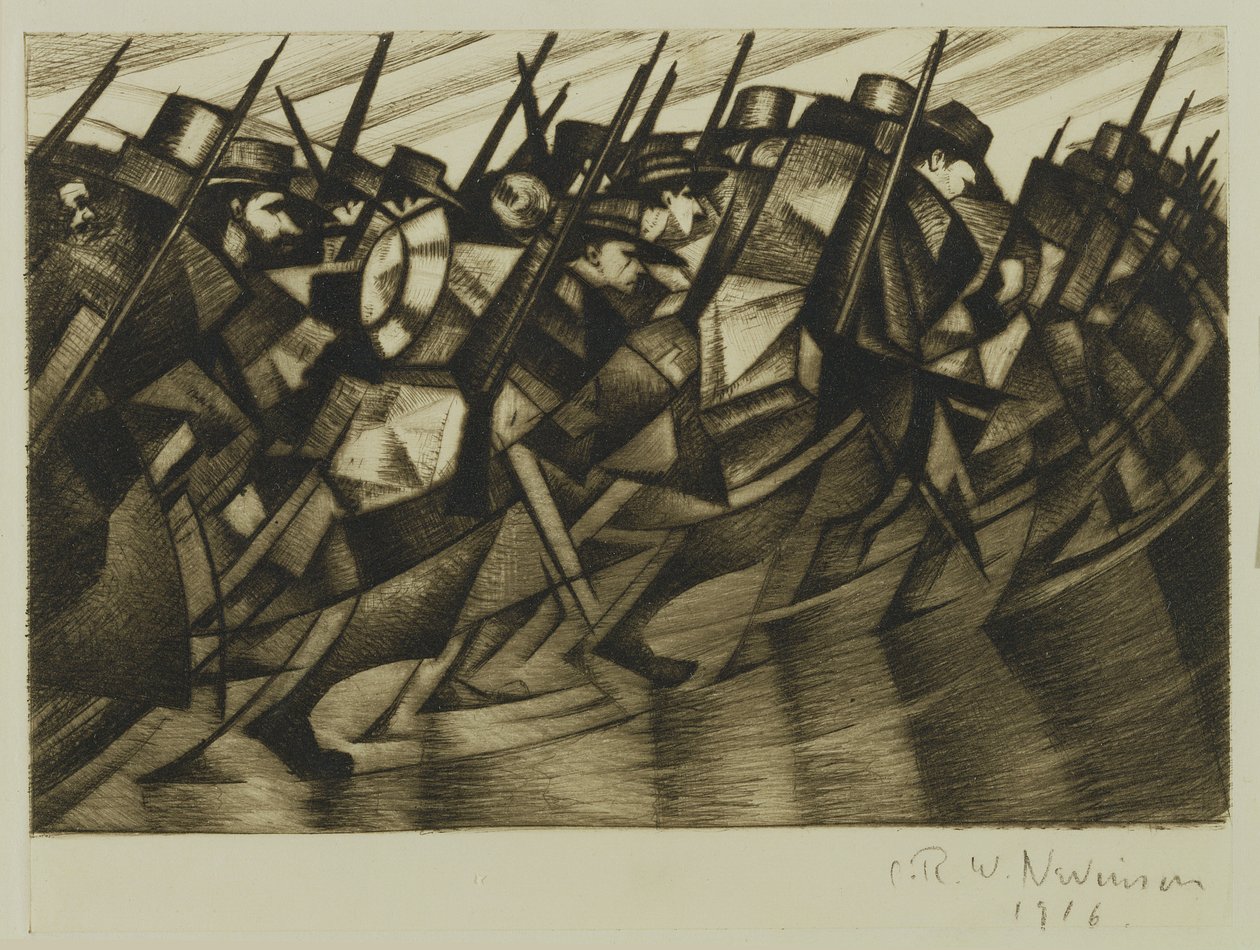 Powrót do okopów, 1916 autorstwa Christopher Richard Wynne Nevinson