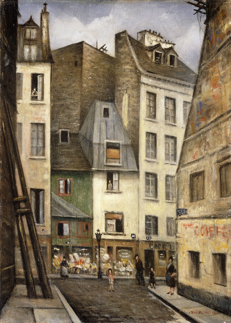 Rue St. Julien le Pauvre, Paryż, autorstwa Christopher Richard Wynne Nevinson