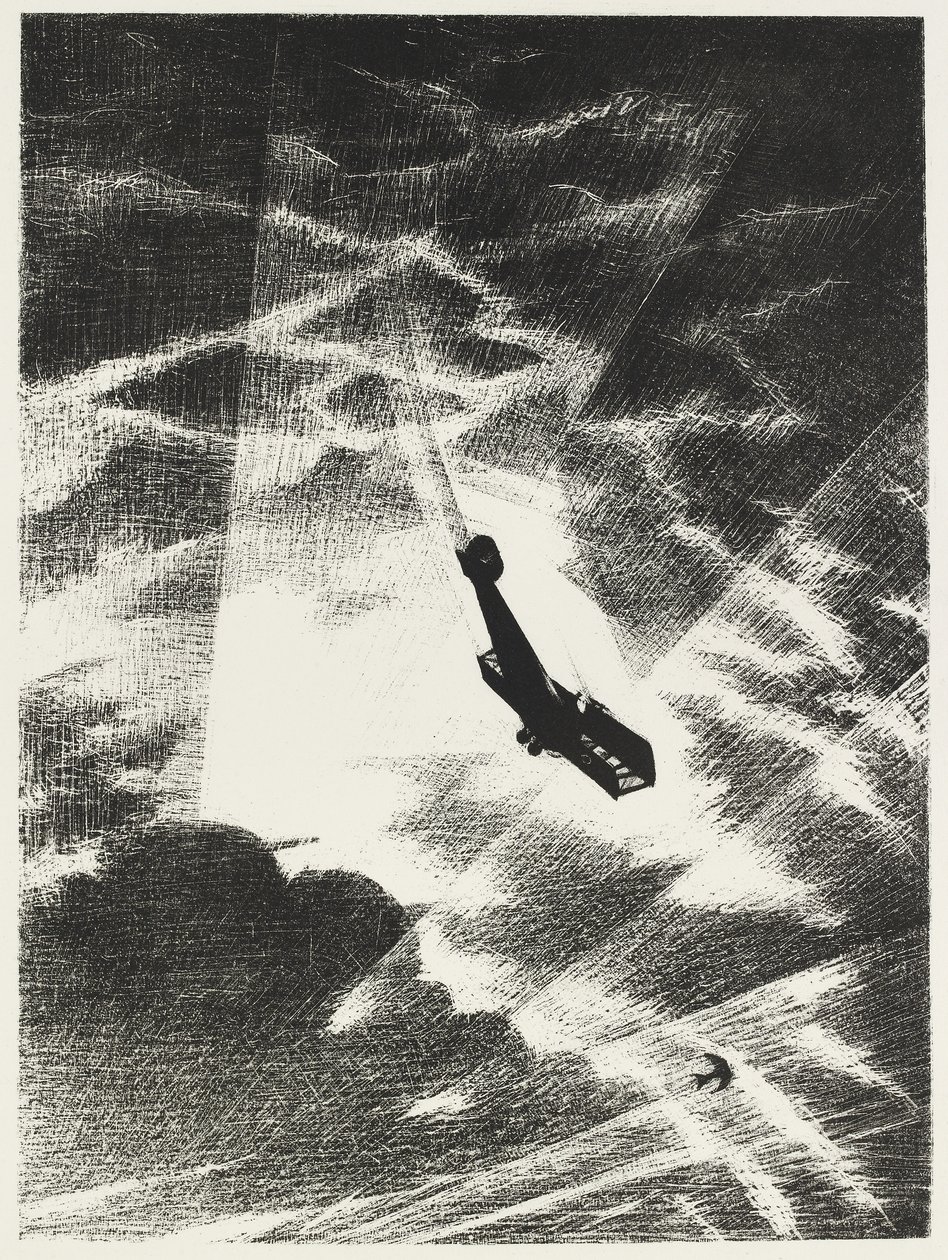 Opadanie na Taube, 1917 autorstwa Christopher Richard Wynne Nevinson