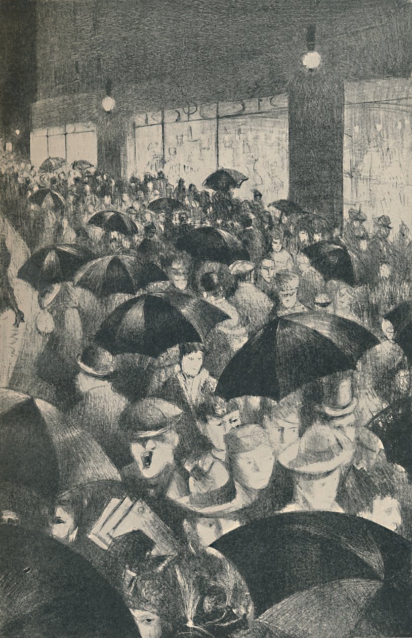 Mokry wieczór, Oxford Street, 1919 autorstwa Christopher Richard Wynne Nevinson