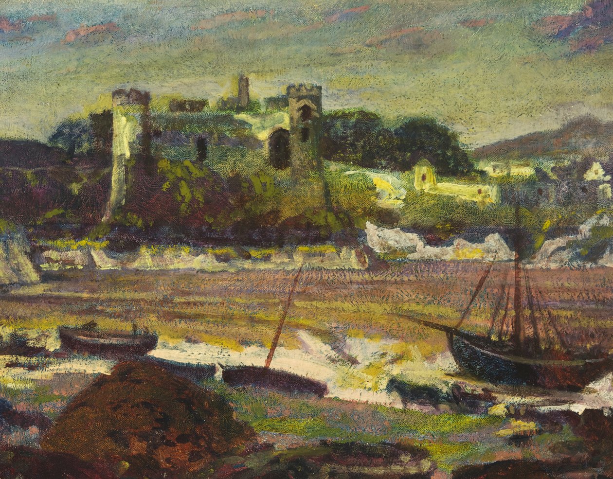 Zamek Laugharne, Carmarthenshire autorstwa Christopher Williams