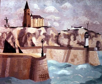 Kościół na klifie, Dieppe, 1929 autorstwa Christopher Wood