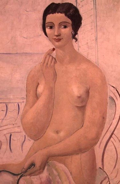 Dziewczyna ze szminką, ok. 1925 autorstwa Christopher Wood