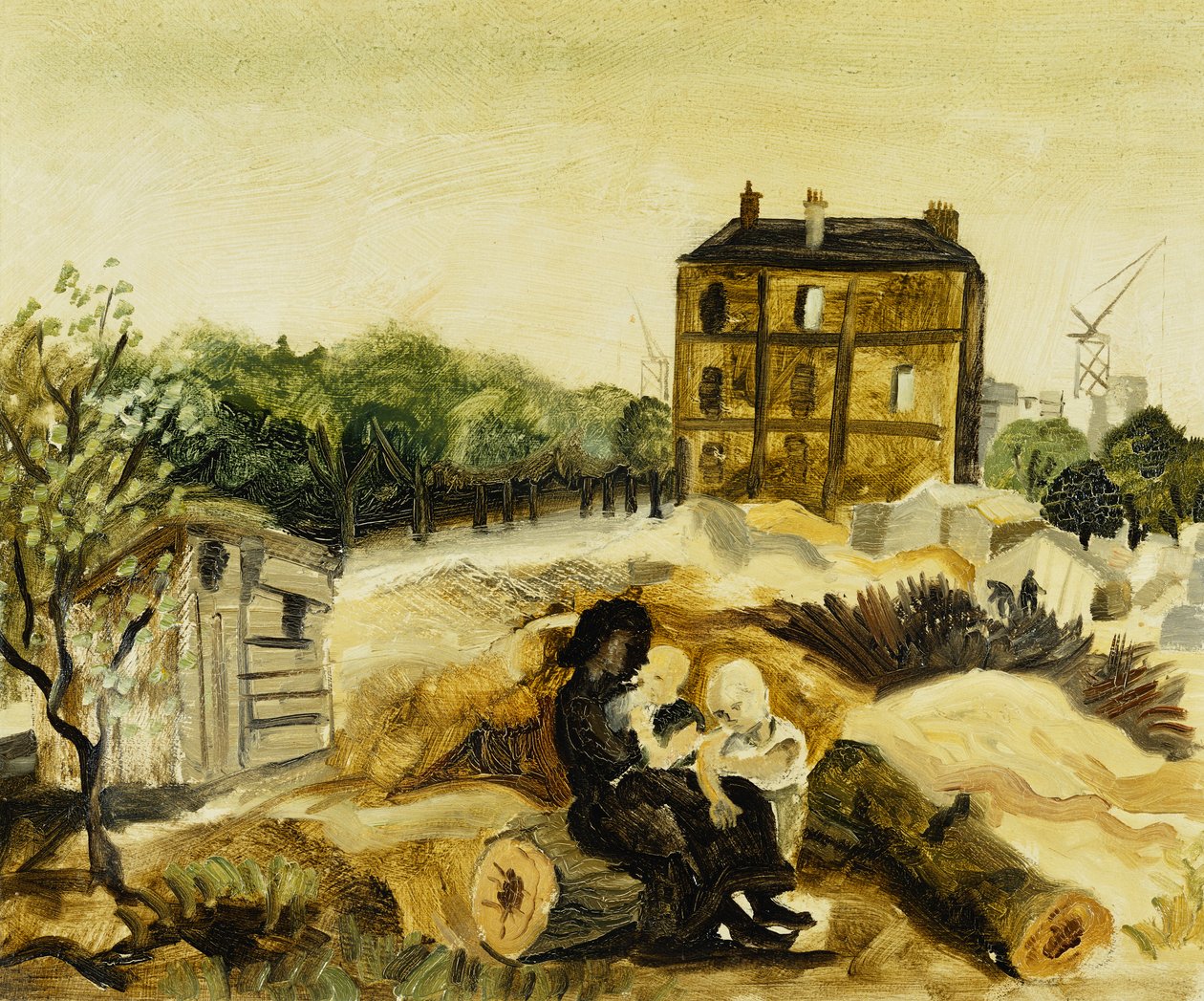 Brązowy domek, Passy, ok. 1928 (olej na płótnie) autorstwa Christopher Wood