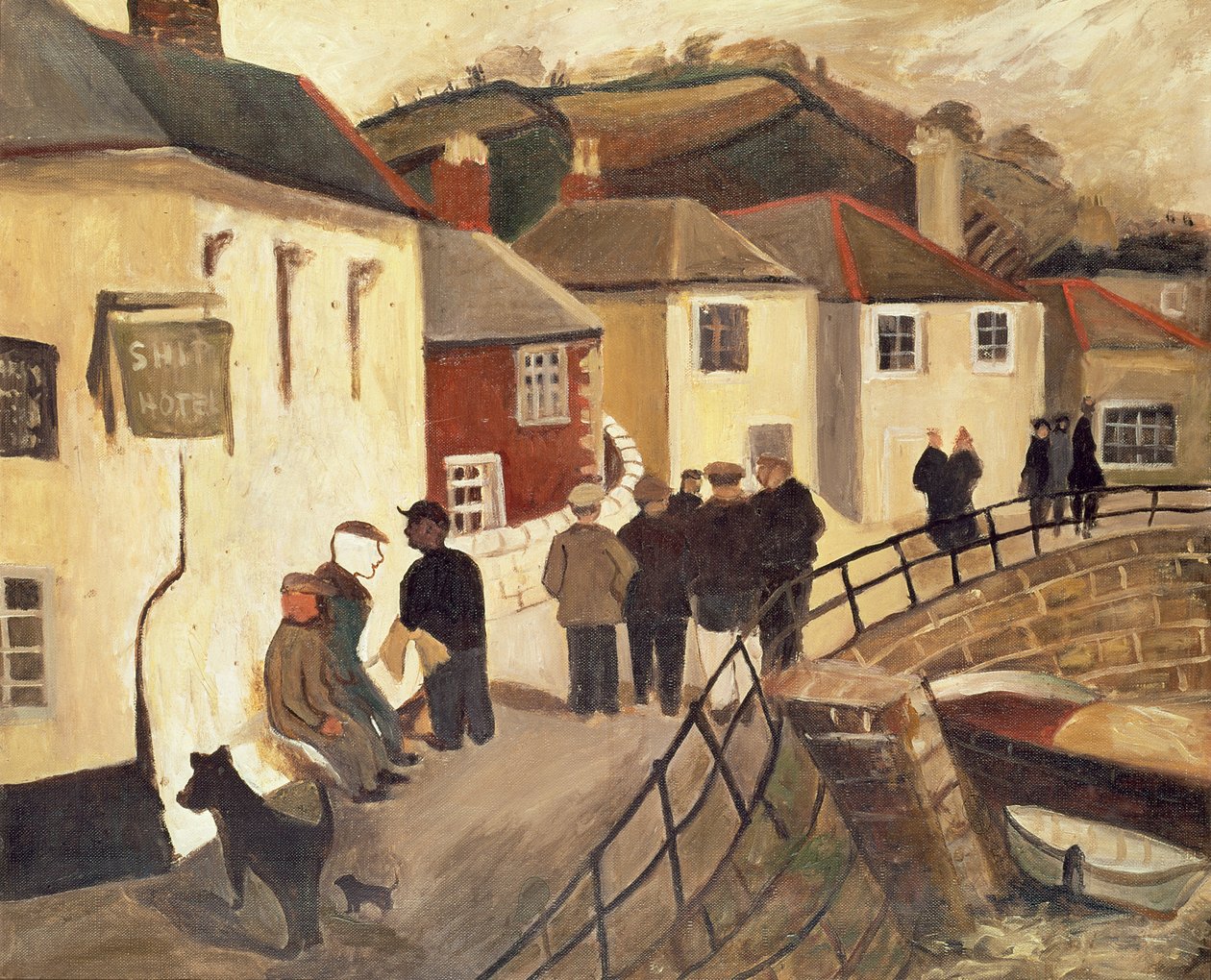 The Ship Hotel, Mousehole, Kornwalia, 19289 autorstwa Christopher Wood