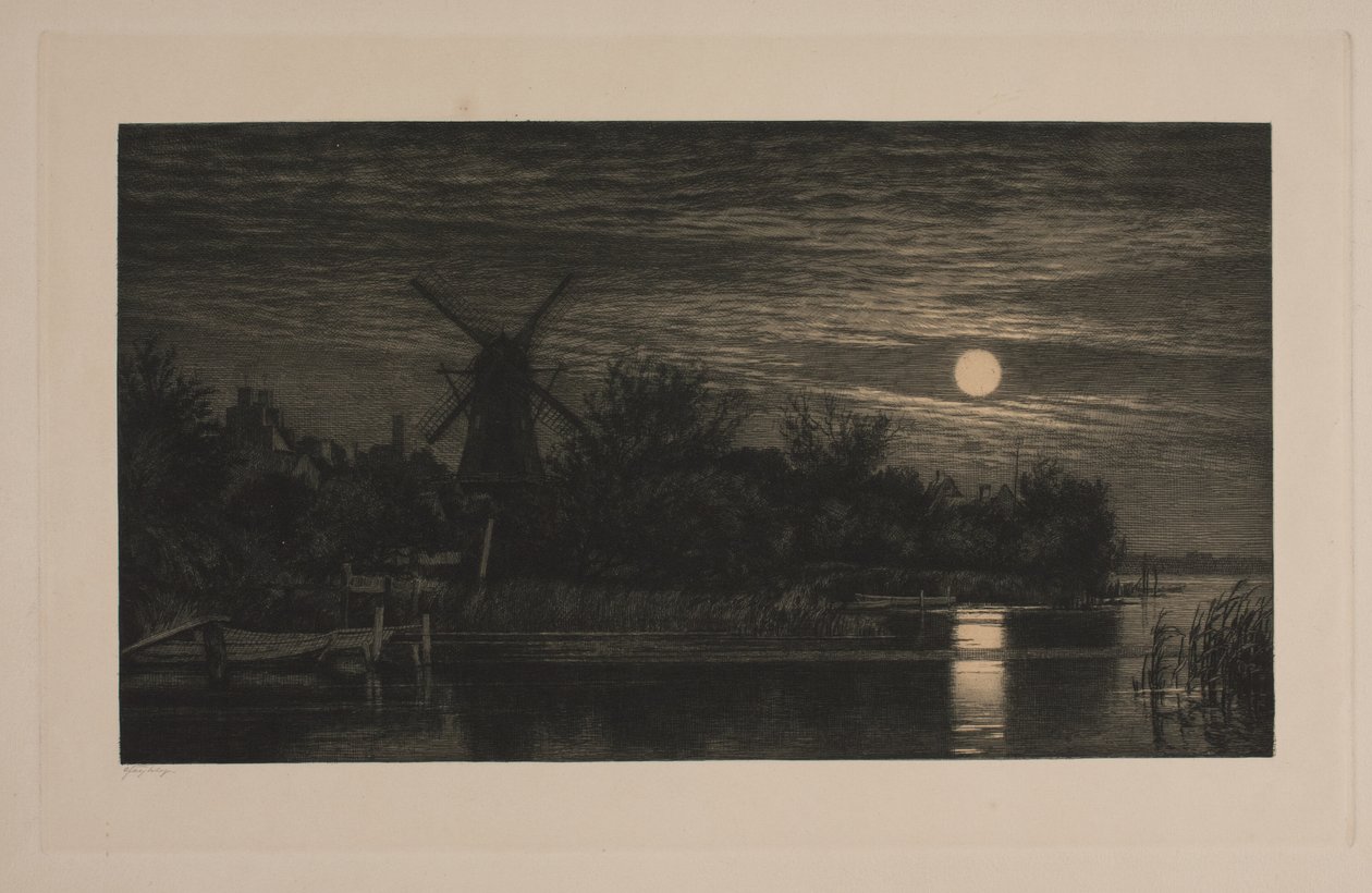 Księżycowy wieczór w Tubæk autorstwa Cilius Johannes Konrad Andersen