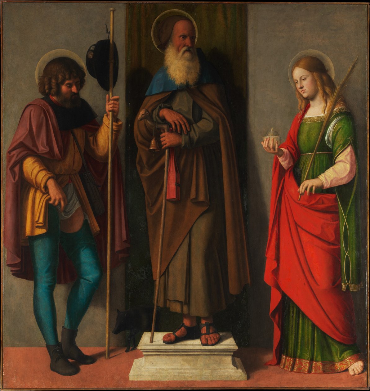 Roch, Anthony Abbot i Lucy autorstwa Cima da Conegliano