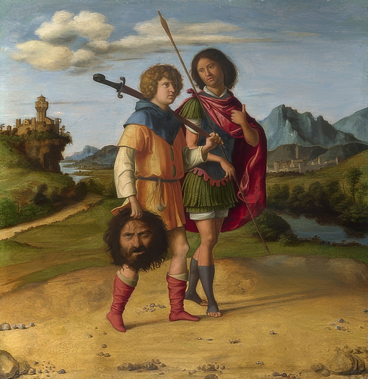 Dawid i Jonatan (?). Około 1505-10 autorstwa Cima da Conegliano