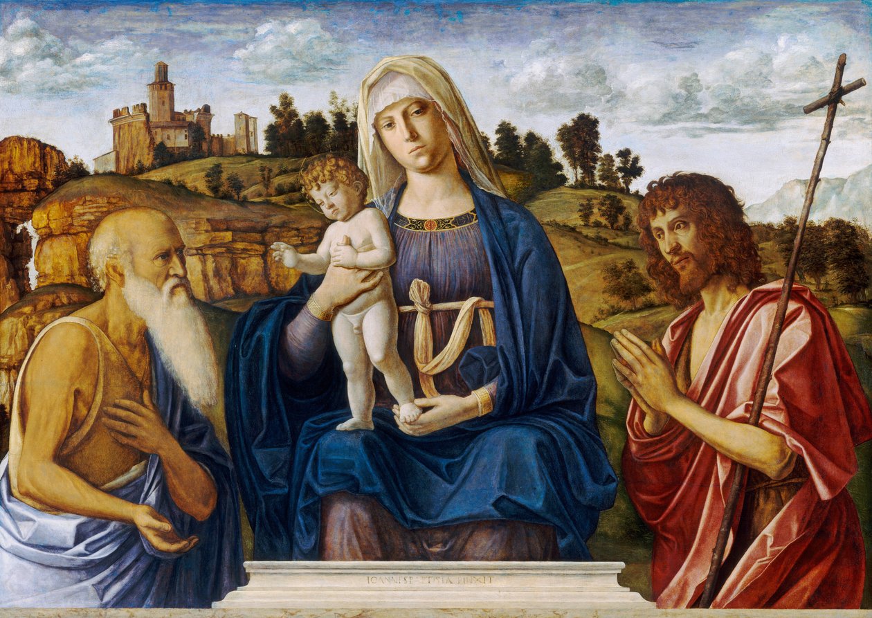 Madonna z Dzieciątkiem ze św. Hieronima i św. Janem Chrzcicielem autorstwa Cima da Conegliano