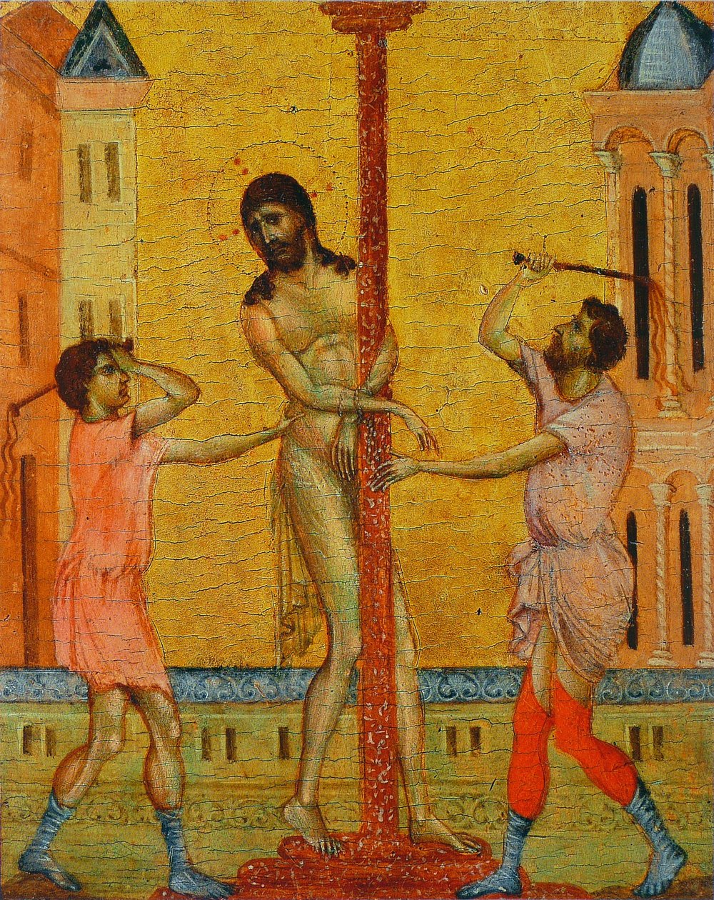 Biczowanie Chrystusa autorstwa Cimabue