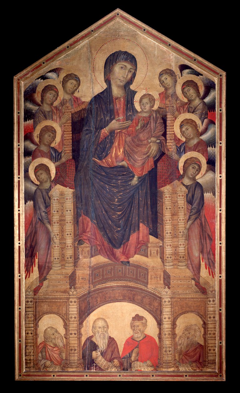 Maesta Trójcy Świętej (tempera na drewnie) autorstwa Cimabue