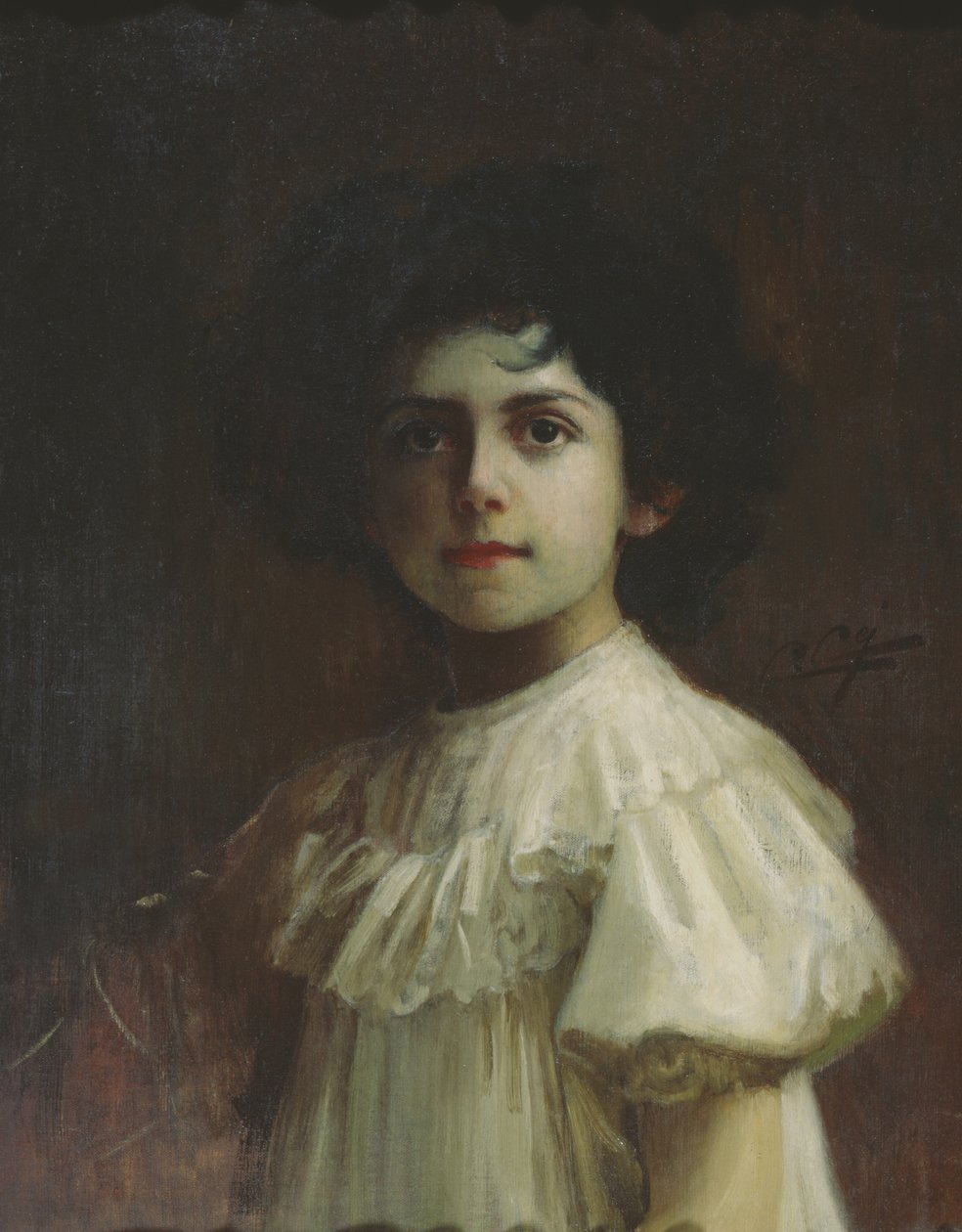 Portret jako dziecko Yolande Louise z Sabaudii, c.1910 autorstwa Cipriano Cei
