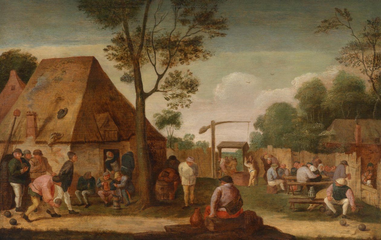 Wiejskie przyjemności na świeżym powietrzu autorstwa Circle of Adriaen Brouwer