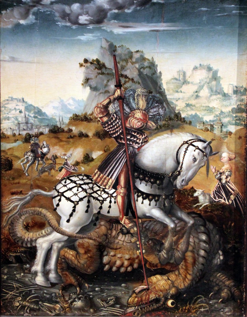 Święty Jerzy na koniu autorstwa workshop of Lucas Cranach the Elder
