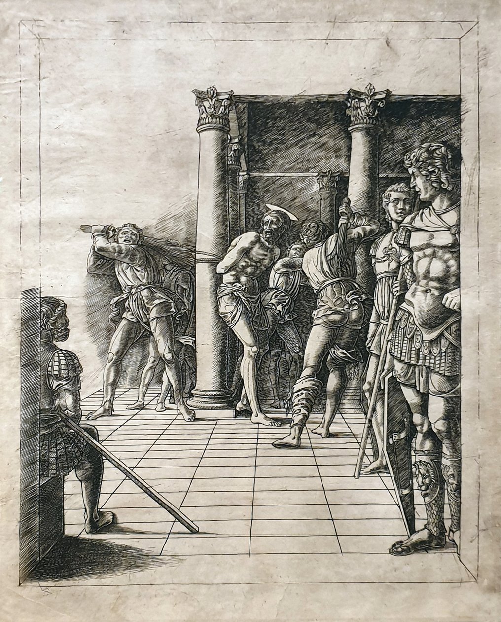 Biczowanie Chrystusa autorstwa Circle of Andrea Mantegna