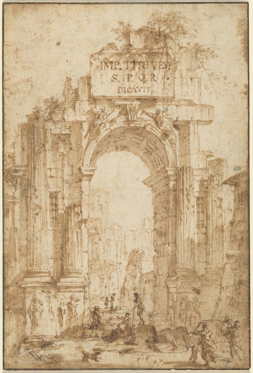 Łuk Tytusa autorstwa Circle of Giovanni Paolo Panini