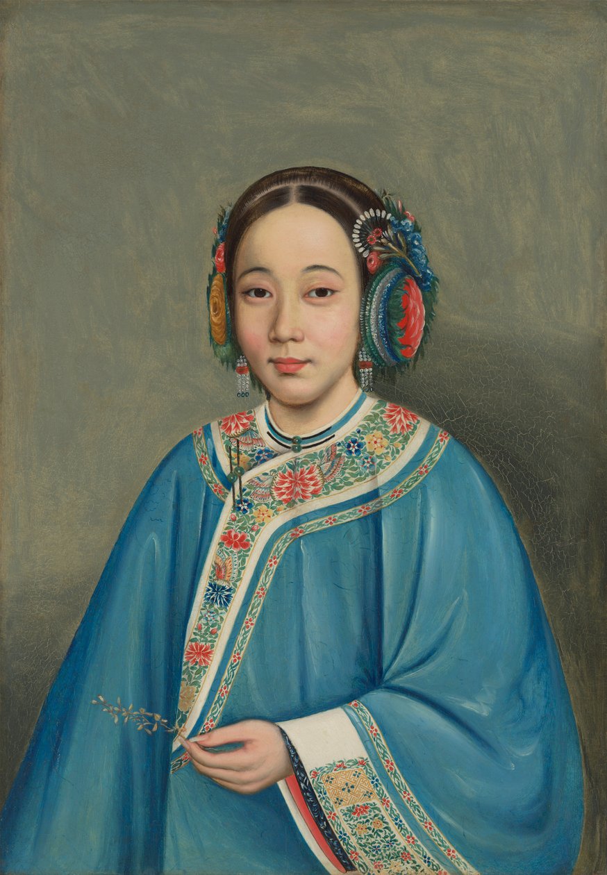 Portret kobiety autorstwa Circle of Guan Qiaochang Lam Qua