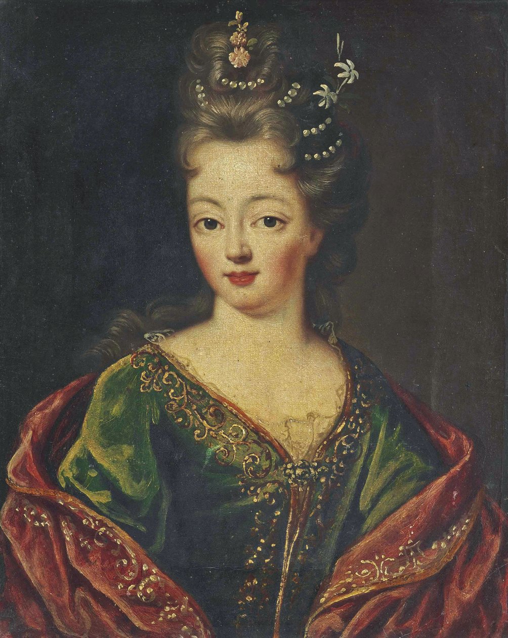 Krąg Mignarda - Portret damy tradycyjnie identyfikowanej jako Louise Bénédicte of Bourbon autorstwa Circle of Pierre Mignard I
