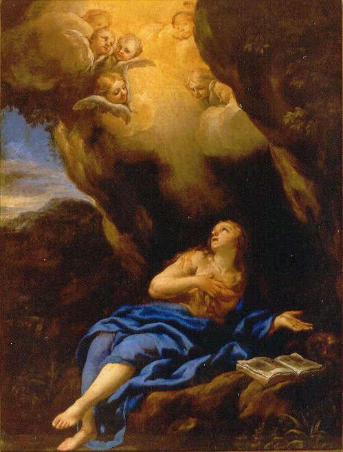 Maria Magdalena w jaskini autorstwa Ciro Ferri