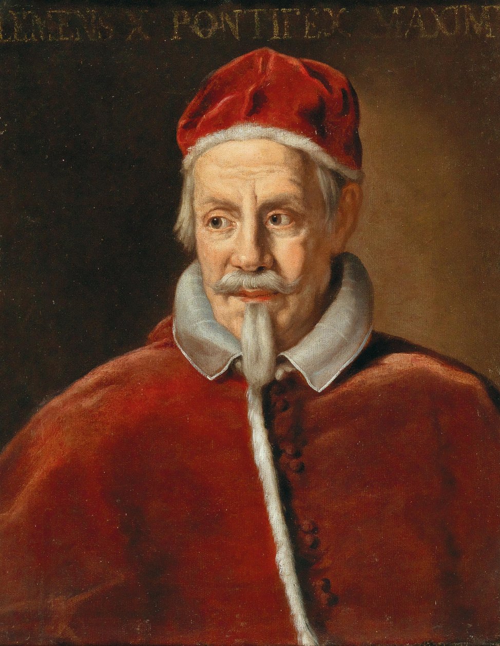 Portret papieża Klemensa X 1590-1676, początek lat 70. XVII wieku. autorstwa Ciro Ferri