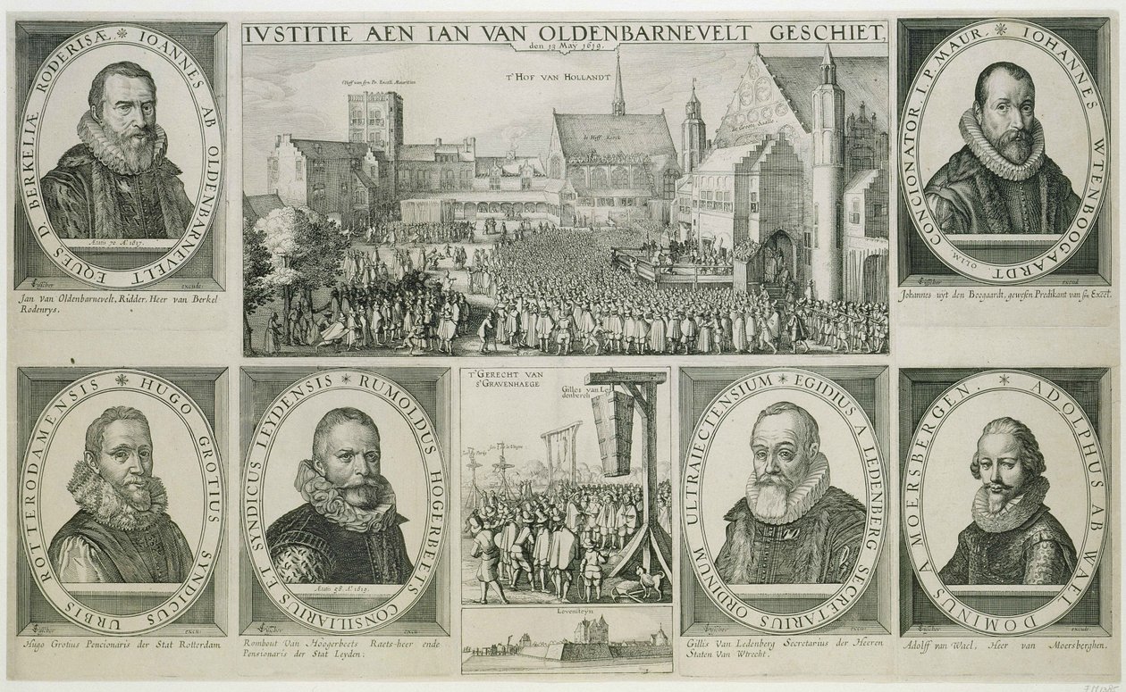 Ścięcie Johana van Oldenbarnevelta, 1619 autorstwa Claes Jansz Visscher